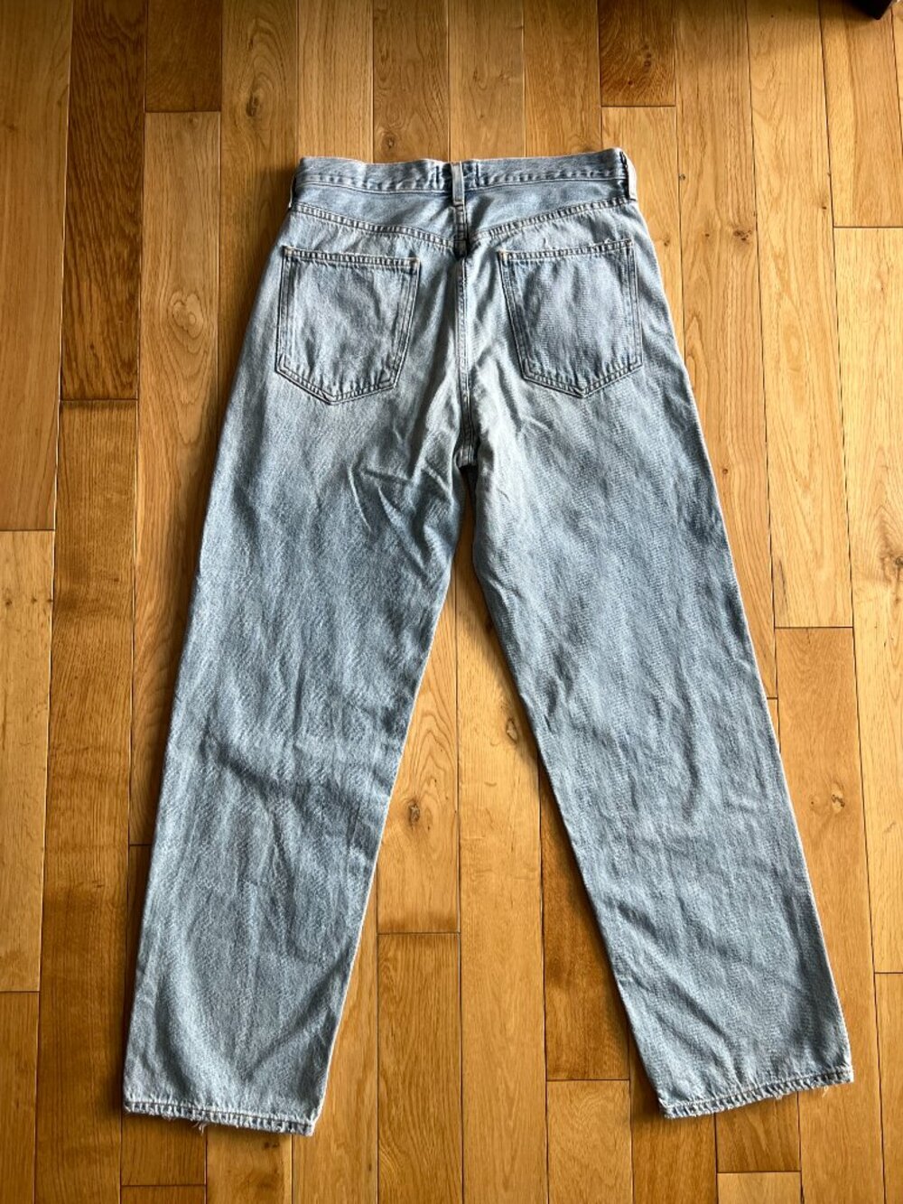 Agolde Criss Cross Jeans Wide Leg Light Wash Button Fly High Rise Womens Size 28 - Picture 13 of 13